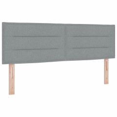 vidaXL Testata LED Design Linea Grigio Chiaro 72 cm Tessuto