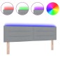 vidaXL Testiera LED Design Linee Grigio Chiaro 80 cm Tessuto vidaXL Testiera LED Design Linee Grigio Chiaro 80 cm Tessuto