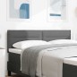 vidaXL Testata Letto a LED Design Linee Grigio Scuro 80 cm Tessuto