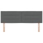 vidaXL Testata Letto a LED Design Linee Grigio Scuro 80 cm Tessuto