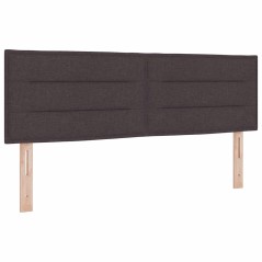 vidaXL Testiera a LED Design Lines Marrone Scuro 160 cm Tessuto