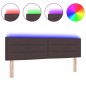 vidaXL Testiera a LED Design Lines Marrone Scuro 160 cm Tessuto