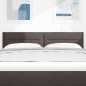 vidaXL Testiera a LED Design Lines Marrone Scuro 160 cm Tessuto