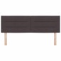 vidaXL Testiera a LED Design Lines Marrone Scuro 160 cm Tessuto