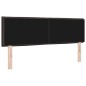 vidaXL Testiera a LED Design Lines Marrone Scuro 160 cm Tessuto
