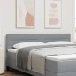 vidaXL Testata LED Design Linee Grigia Chiara 90 cm Tessuto vidaXL Testata LED Design Linee Grigia Chiara 90 cm Tessuto