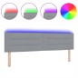 vidaXL Testata LED Design Linee Grigia Chiara 90 cm Tessuto vidaXL Testata LED Design Linee Grigia Chiara 90 cm Tessuto