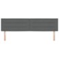 vidaXL Testata a LED Design Linee Grigio Scuro 90 cm Tessuto