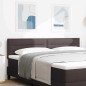 vidaXL Testata Lettone Design Linee Marrone Scuro 90 cm Tessuto vidaXL Testata Lettone Design Linee Marrone Scuro 90 cm Tessuto