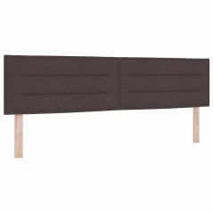 vidaXL Testata Lettone Design Linee Marrone Scuro 90 cm Tessuto