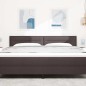 vidaXL Testata Lettone Design Linee Marrone Scuro 90 cm Tessuto vidaXL Testata Lettone Design Linee Marrone Scuro 90 cm Tessuto