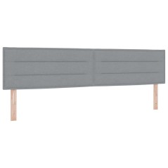 vidaXL Testiera LED Design Linee Grigio Chiaro 200 cm Tessuto