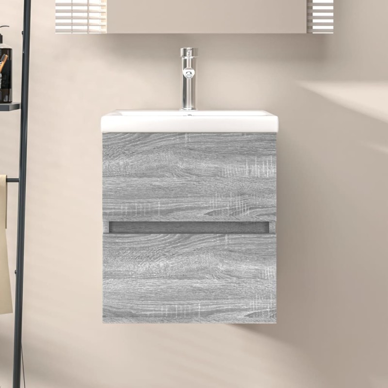 Mobile Lavabo Grigio Sonoma 41x38,5x45 cm in Legno Multistrato Mobile Lavabo Grigio Sonoma 41x38,5x45 cm in Legno Multistrato