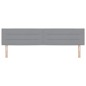 vidaXL Testiera LED Design Linee Grigio Chiaro 200 cm Tessuto