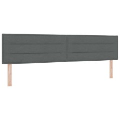 vidaXL Testiera LED Design Linee Grigio Scuro 200 cm Tessuto