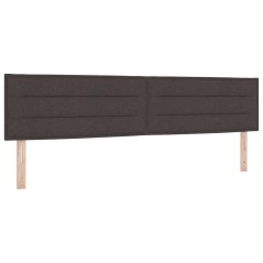 vidaXL Testiera LED Design Linee Marrone Scuro 100 cm Tessuto