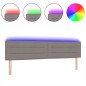 vidaXL testata a LED Design Linee Tortora 200 cm Tessuto
