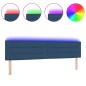 vidaXL Testiera a LED Design Linee Blu 100 cm Tessuto