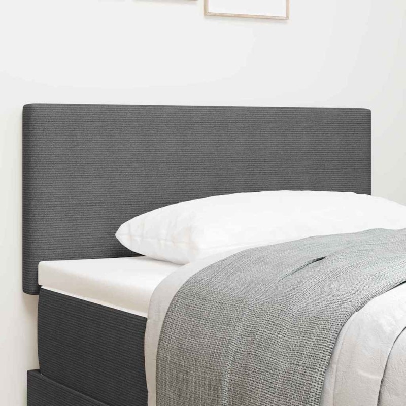 Testata LED vidaXL Semplice Grigio Chiaro 100 cm in Tessuto Corduroy Testata LED vidaXL Semplice Grigio Chiaro 100 cm in Tessuto Corduroy