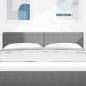 vidaXL Testata LED Design Semplice Grigio Chiaro 80 cm Tessuto Pannoso
