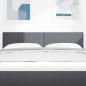 Testiera LED Design Semplice Grigio Scuro 80 cm Tessuto Corduroy di vidaXL