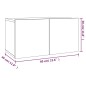 Set Mobili Porta TV 2 pz Rovere Marrone in Legno Multistrato