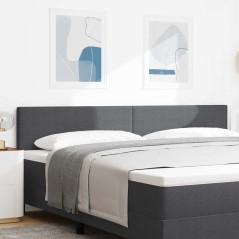 Testiera LED vidaXL Design Semplice Grigia Scura 100 cm in Tessuto di Corduroy