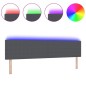 Testiera LED vidaXL Design Semplice Grigia Scura 100 cm in Tessuto di Corduroy
