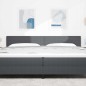 Testiera LED vidaXL Design Semplice Grigia Scura 100 cm in Tessuto di Corduroy