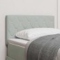 vidaXL Testata LED con bottoni in cristallo, cuscinetto grigio chiaro da 80cm in velluto.