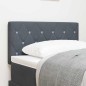 vidaXL Testiera LED con bottoni in cristallo, tufted, grigio scuro, 80 cm, velluto