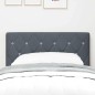 vidaXL Testiera LED con bottoni in cristallo, tufted, grigio scuro, 80 cm, velluto