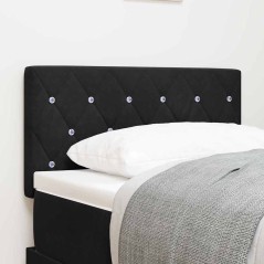 vidaXL Testiera LED con bottoni in cristallo tuftata in velluto nero da 80 cm
