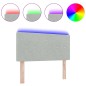vidaXL Testata Letto LED con Bottoni in Cristallo Trapuntati Grigio Chiaro 90 cm in Velluto vidaXL Testata Letto LED con Bottoni in Cristallo Trapuntati Grigio Chiaro 90 cm in Velluto