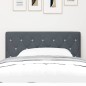 vidaXL Testata letto LED con bottoni in cristallo grigio scuro da 90 cm in velluto