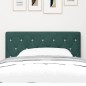 vidaXL Testata LED con bottoni in cristallo, tufted, verde scuro, 90 cm in velluto