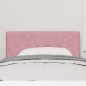 vidaXL Testata LED con bottoni in cristallo, tufted, in velluto rosa da 90 cm