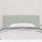 vidaXL Testata LED con bottoni in cristallo grigio chiaro, 100 cm in velluto