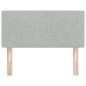 vidaXL Testata LED con bottoni in cristallo grigio chiaro, 100 cm in velluto