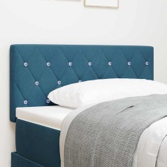 vidaXL Testiera LED con bottoni in cristallo blu scuro, 100 cm in velluto