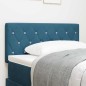 vidaXL Testiera LED con bottoni in cristallo blu scuro, 100 cm in velluto