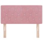 vidaXL Testata LED con bottoni in cristallo, rivestita in velluto rosa da 100 cm