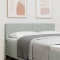 vidaXL Testata LED con bottoni in cristallo, forma rombata, grigio chiaro, 72 cm, velluto.