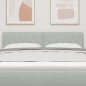 vidaXL Testata LED con bottoni in cristallo, forma rombata, grigio chiaro, 72 cm, velluto.