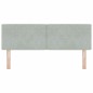 vidaXL Testata LED con bottoni in cristallo, forma rombata, grigio chiaro, 72 cm, velluto.