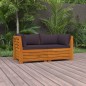 Divano da Giardino a 2 Posti e Cuscini Legno Massello di Acacia Divano da Giardino a 2 Posti e Cuscini Legno Massello di Acacia
