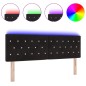 vidaXL Testata LED con bottoni in cristallo, trapuntata, nera, 72 cm, in velluto