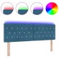 vidaXL Testata LED imbottita in velluto blu con puntini di cristallo da 72 cm