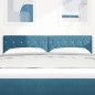 vidaXL Testata LED imbottita in velluto blu con puntini di cristallo da 72 cm