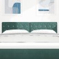 vidaXL Testata LED con bottoni in cristallo verde scuro, velluto, da 80 cm